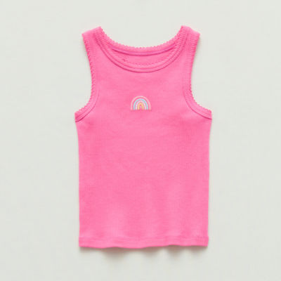 Okie Dokie Toddler & Little Girls Round Neck Sleeveless Tank Top