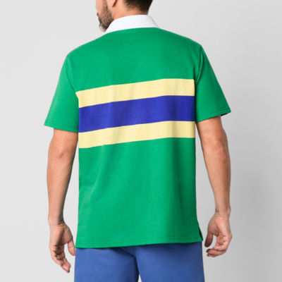 St. John's Bay Rugby Mens Classic Fit Short Sleeve Polo Shirt