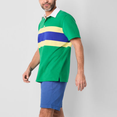 St. John's Bay Rugby Mens Classic Fit Short Sleeve Polo Shirt