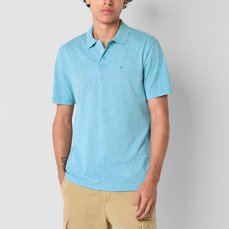 Arizona Mens Short Sleeve Polo Shirt, Medium, Blue