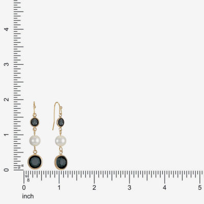 Liz Claiborne Womens Round Drop Earrings
