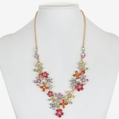 Monet Jewelry Womens Multi Color 18 Inch Statement Necklace