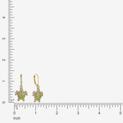 Monet Jewelry Womens Green Glass Drop Earrings