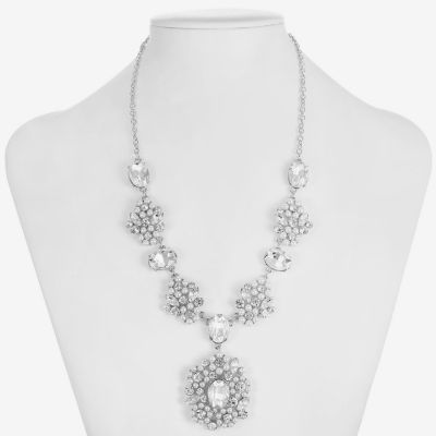 Monet Jewelry Womens Glass 18 Inch Y Necklace