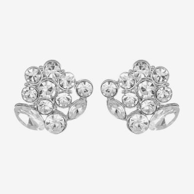 Monet Jewelry Glass 18mm Round Stud Earrings