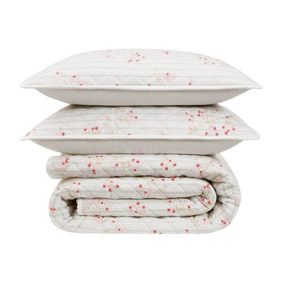 Cottage Classics Emma Floral Easy Care Quilt Set