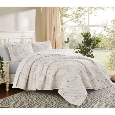 Cottage Classics Emma Floral Easy Care Quilt Set