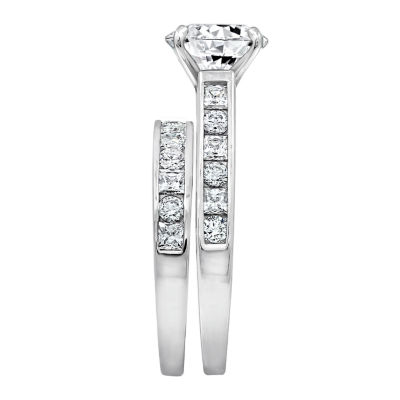 Womens 3 1/4 CT. T.W. Cubic Zirconia Sterling Silver Round Bridal Set