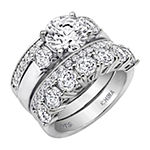 Womens 5 1/4 CT. T.W. Cubic Zirconia Sterling Silver Round Bridal Set