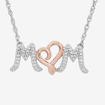 BLACK FRIDAY SALE Rose Gold & Silver Heart Necklace Xmas Gift For Her Mother MUM