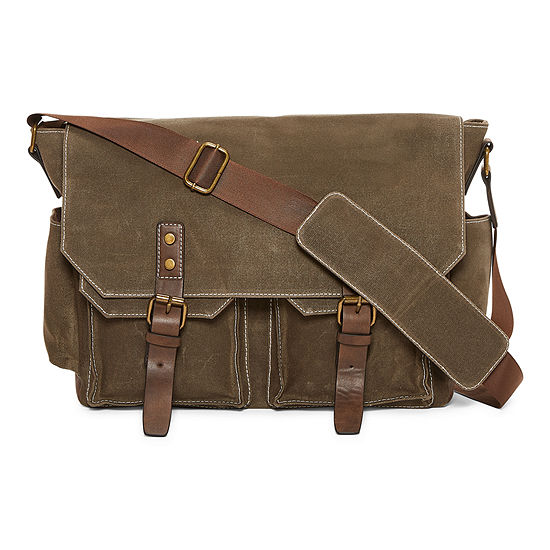 mutual weave Messenger Bag, Color: Olive - JCPenney