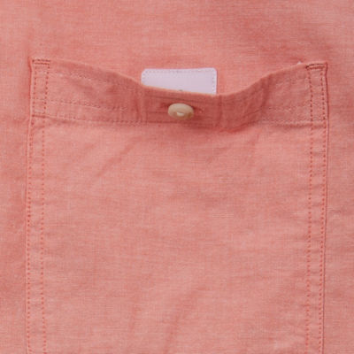 mutual weave Mens Easy-on + Easy-off Short Sleeve Classic Fit Big and Tall Button-Down Shirt