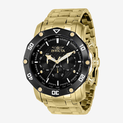 Invicta Mens Gold Tone Stainless Steel Bracelet Watch