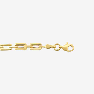 14K Gold Inch Solid Link Chain Bracelet