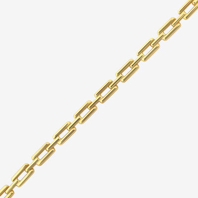 14K Gold Inch Solid Link Chain Bracelet