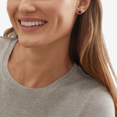 Limited Quantities! Lab Created Cubic Zirconia 14K Gold 14K Gold Over Silver Round Stud Earrings