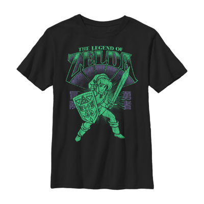 Little & Big Boys Crew Neck Short Sleeve Zelda Graphic T-Shirt