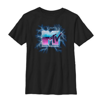 Little & Big Boys Crew Neck Short Sleeve MTV Graphic T-Shirt