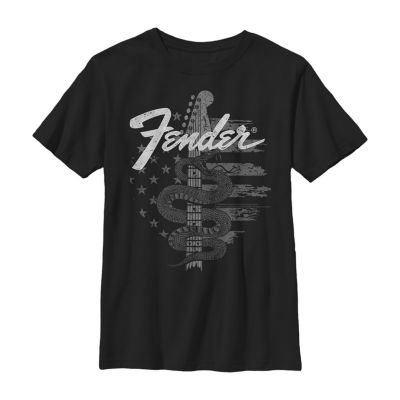 Little & Big Boys Fender Crew Neck Short Sleeve Graphic T-Shirt