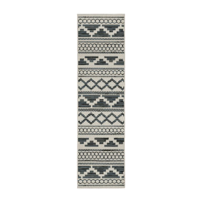 Covington Home Trieste Tribal Geometric Indoor Outdoor Rectangular Runner