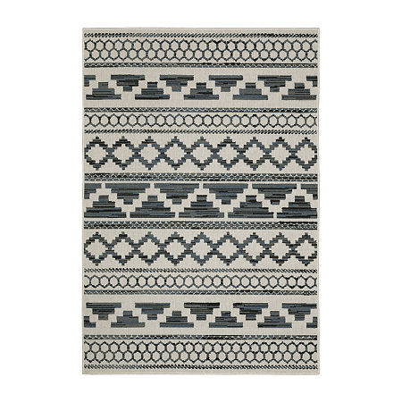 Covington Home Trieste Tribal Geometric Indoor Outdoor Rectangular Area Rug, One Size, Gray