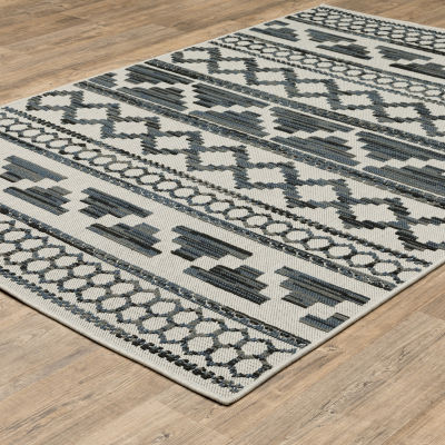 Covington Home Trieste Tribal Geometric Indoor Outdoor Rectangular Area Rug