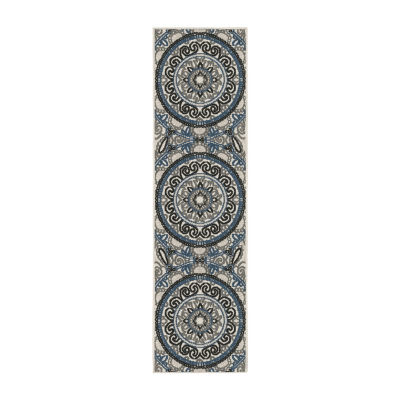 Covington Home Trieste Boho Medallion Indoor Outdoor Rectangular Runner