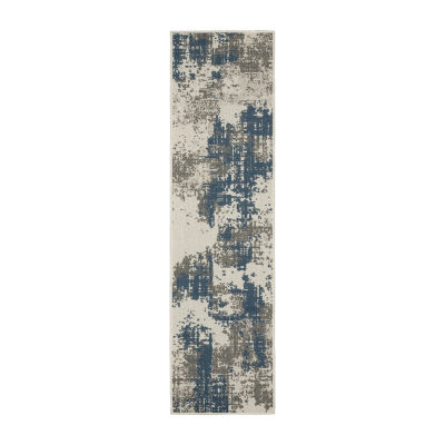 Covington Home Trieste Distressed Abstract Indoor Outdoor Rectangular Runner