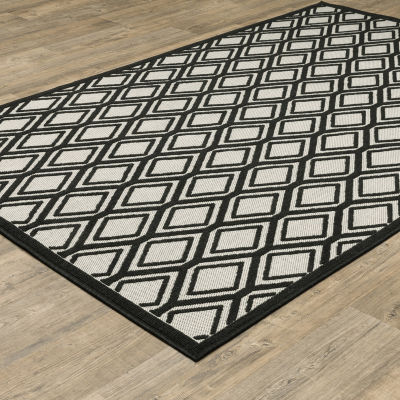 Covington Home Trieste Double Diamond Indoor Outdoor Rectangular Area Rug