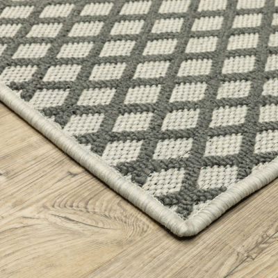 Covington Home Trieste Lattice Diamond Indoor Outdoor Rectangular Area Rug