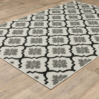 Covington Home Trieste Moroccan Lattice Geometric Indoor Outdoor Rectangular Area Rug