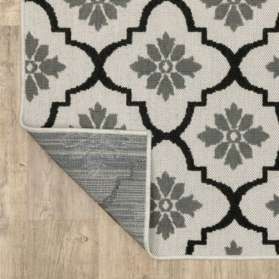 Covington Home Trieste Moroccan Lattice Geometric Indoor Outdoor Rectangular Area Rug