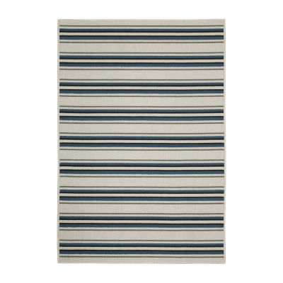 Covington Home Trieste Class Stripe Indoor Outdoor Rectangular Area Rug