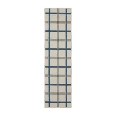 Covington Home Trieste Preppy Plaid Indoor Outdoor Rectangular Runner