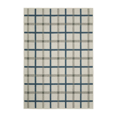 Covington Home Trieste Preppy Plaid Indoor Outdoor Rectangular Area Rug