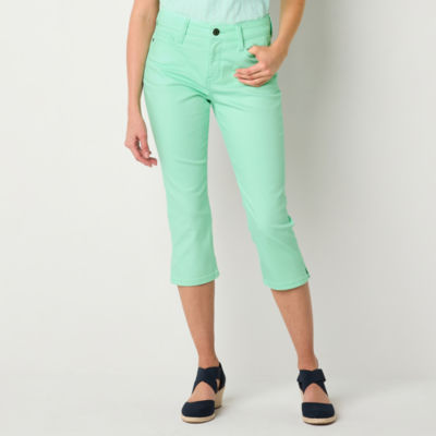 St. John's Bay Mid Rise Secretly Slender Denim Capris - JCPenney