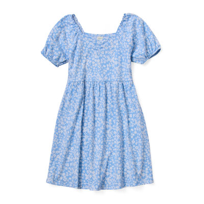 Thereabouts Little & Big Girls Short Sleeve Puffed Skater Dress