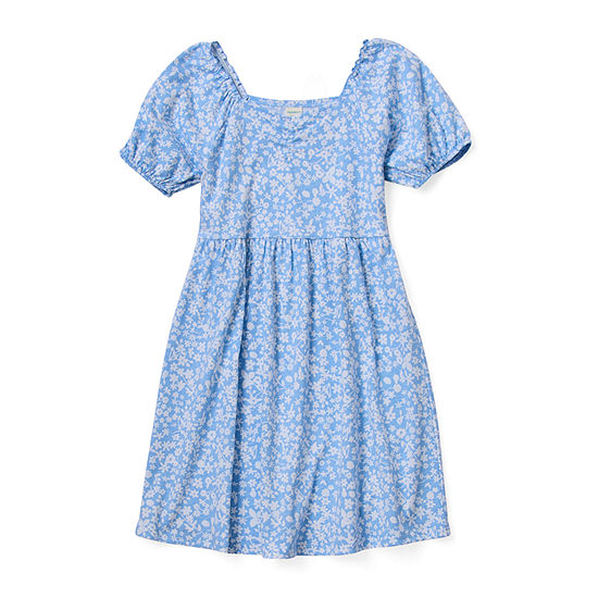 Thereabouts Little & Big Girls Short Sleeve Puffed Sleeve Skater Dress ...