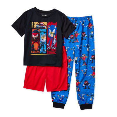 Little & Big Boys 3-pc. Sonic the Hedgehog Pajama Set
