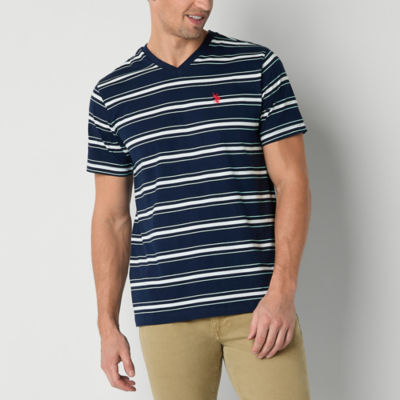 U.S. Polo Assn. Stripe Mens V Neck Short Sleeve T-Shirt