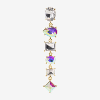 Bijoux Bar Gold Tone Multi Color Glass Drop Earrings