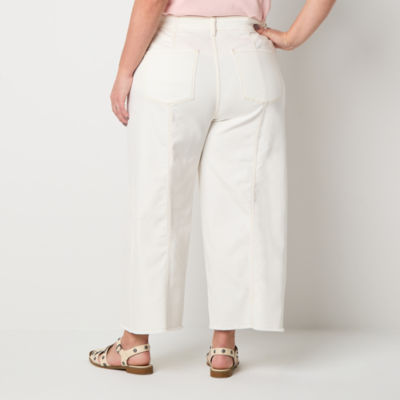 a.n.a - Plus Soft Drape Womens High Rise Wide Leg Jean
