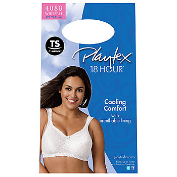 Playtex Women's 18 Hour Airform Comfort Lace Wirefree Full Coverage Bra  4088, White, 36C : : Clothing, Shoes & Accessories