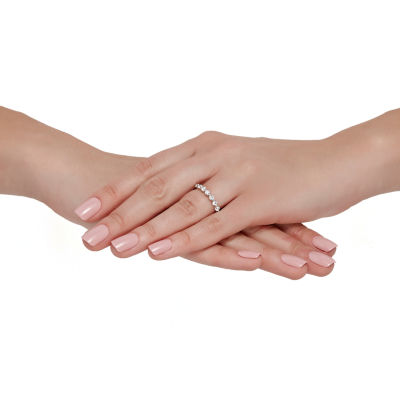 Grown With Love Womens 1/2 CT. T.W. Lab Grown White Diamond 14K White Gold Wedding Band