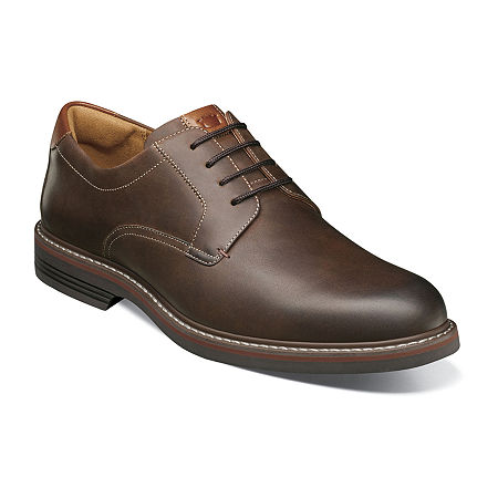 Florsheim Mens Norwalk Plain Toe Oxford Shoes, 13 Medium, Brown