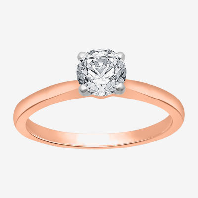 (G / SI2) Womens 3/4 CT. Lab-Grown White Diamond 10K Gold or 14K Round Solitaire Engagement Ring