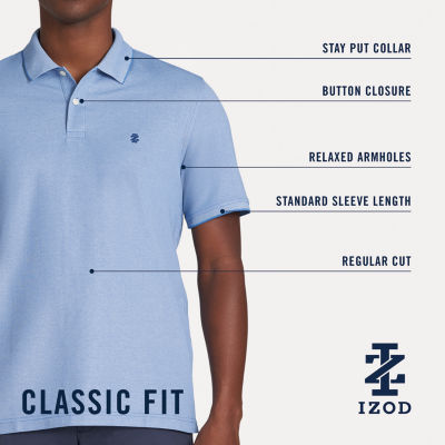 IZOD Advantage Performance Mens Classic Fit Short Sleeve Polo Shirt