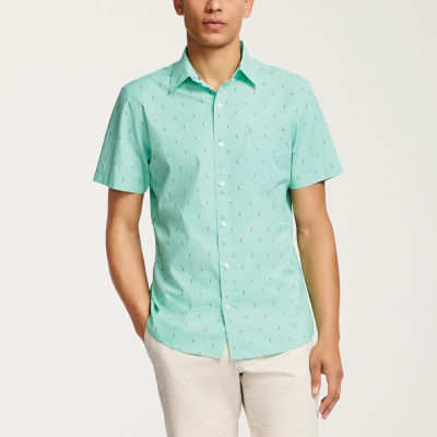 IZOD Breeze Mens Classic Fit Short Sleeve Button-Down Shirt