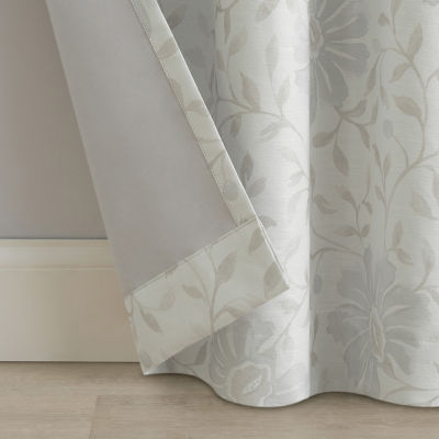 Eclipse Andes Floral Print Grommet Top Energy Saving 100% Blackout Single Curtain Panels
