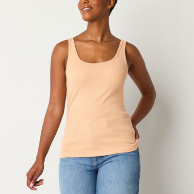 a.n.a Womens Tall U Neck Sleeveless Tank Top